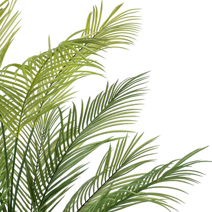 Vickerman 60" Green Areca Palm Plant. This is an artificial plant in a black plastic pot.
