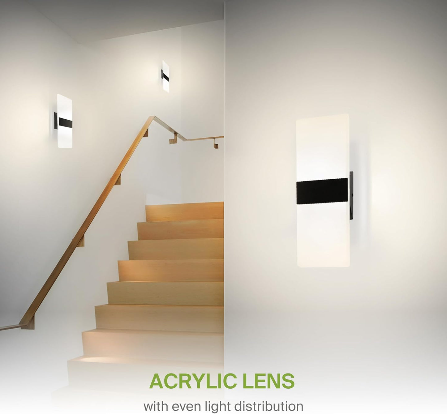 ASD Lighting LED Wall Sconce 24W 120V Triac 2700/3000/3500/4000/5000K Black ETL