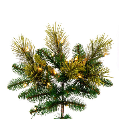 Vickerman 6.5' x 56" Emerald Mixed Fir Artificial Christmas Tree Dura-Lit® Clear Incandescent Mini Lights