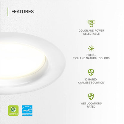 ASD Lighting LED Commercial Downlight 4inch 7/10/13W 120-277V 0-10V Dimmable 2700/3000/3500/4000/5000K White UL ES