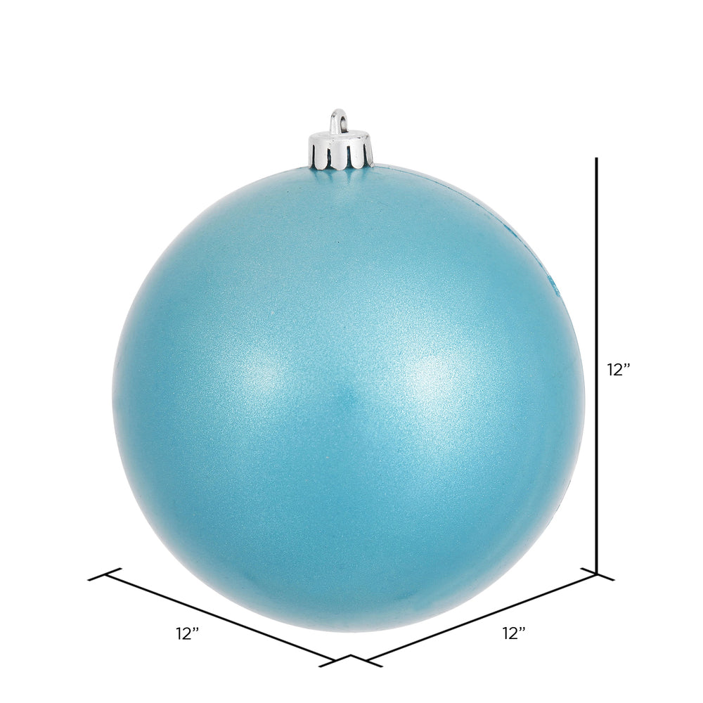 Vickerman 12" Turquoise Candy Ball Ornament
