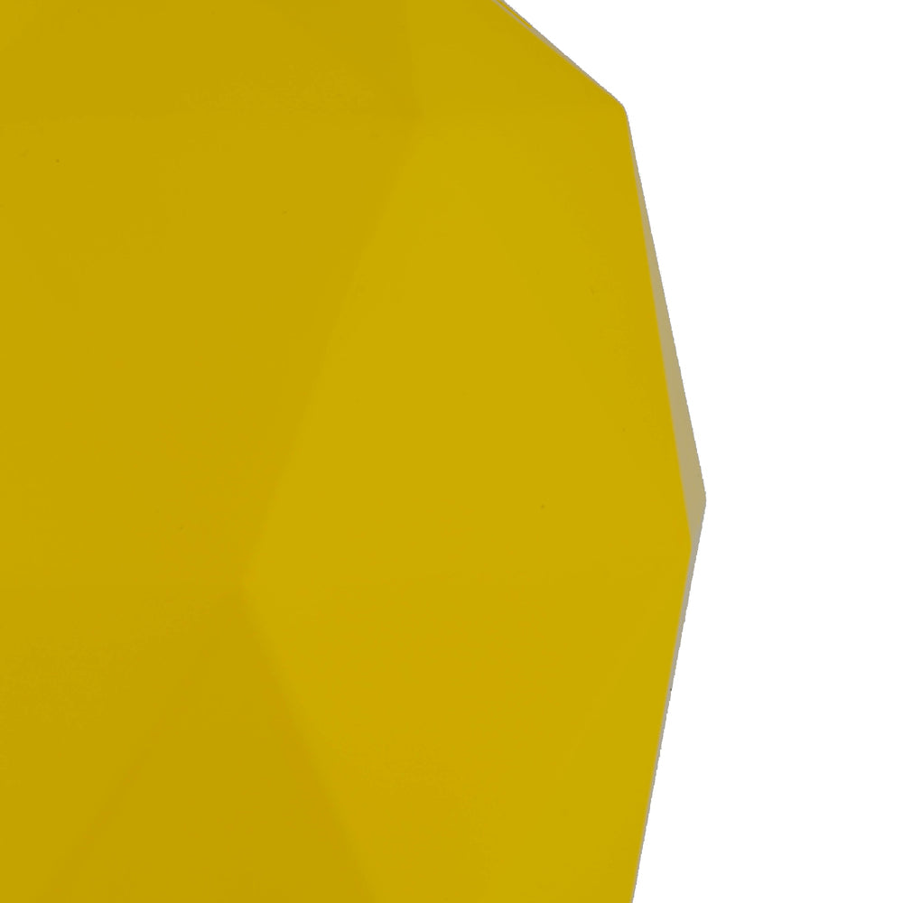 Vickerman 6" Yellow Matte Geometric Ball Ornament 4 per bag