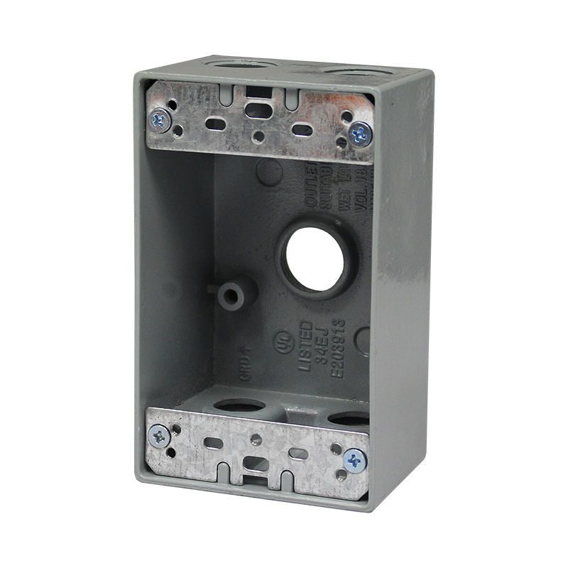 Westgate 1/2” Trade Size, 4 Outlet Holes, 18.3 Cu. In., Electrical Products, Gray Finish