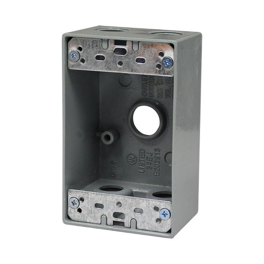 Westgate 1/2” Trade Size, 4 Outlet Holes, 18.3 Cu. In., Electrical Products, Gray Finish