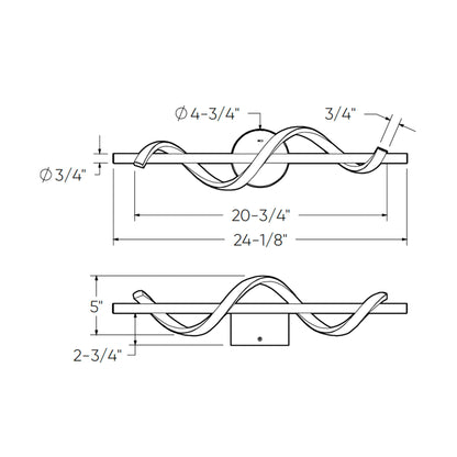 DALS Lighting Spin 5CCT Wall-Mounted Spin Sconce