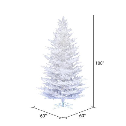 Vickerman 9' x 60" Flocked Cedar Pine Artificial Christmas Tree Unlit