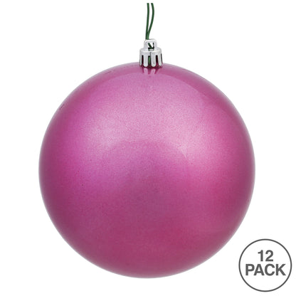 Vickerman 3" Mauve Candy Ball Ornament 12 per Bag