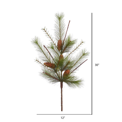 Vickerman 30" Mix Mountain Pine Artificial Christmas Spray. Includes 2 sprays per pack.