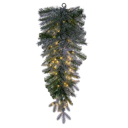 Vickerman 36" Frosted Douglas Fir Artificial Pre-Lit Warm White 3mm Low Voltage LED Wide Angle Lights.