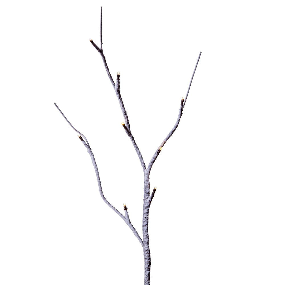 Vickerman 6' Brown Frosted Twig Tree Warm White 3mm Wide Angle LED lights