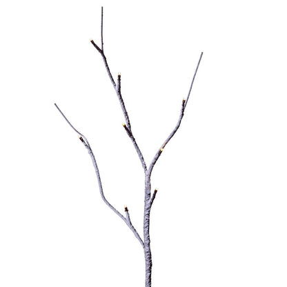 Vickerman 6' Brown Frosted Twig Tree Warm White 3mm Wide Angle LED lights