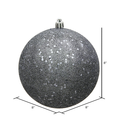 Vickerman 8" Pewter Sequin Ball Ornament