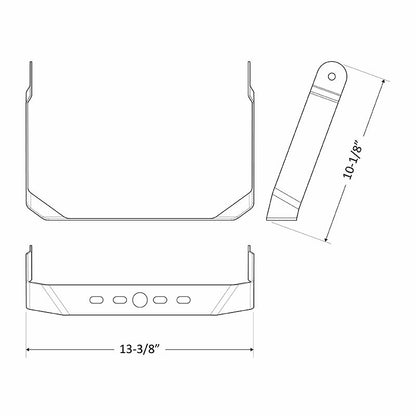 Westgate X And X-Pro Grenration Flood-Area U Bracketett For Lg Housing Black, Outdoor Lighting, Black Finish