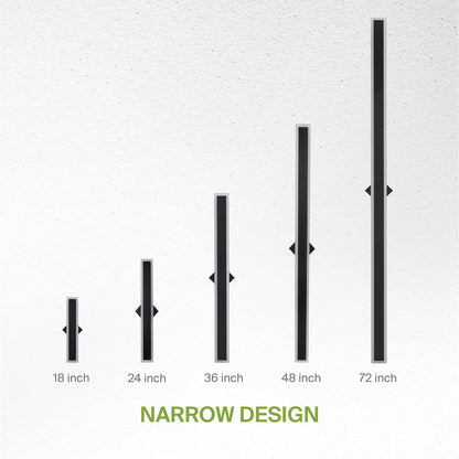 ASD Lighting LED Outdoor Wall Sconce Narrow design 72" 40W 120-277V CCT Selectable 3000/4000/5000K Dimmable Black ETL