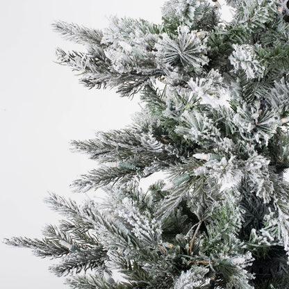 Vickerman 15' x 88" Flocked Kiana Artificial Christmas Tree Dura-Lit® LED Warm White Mini Lights