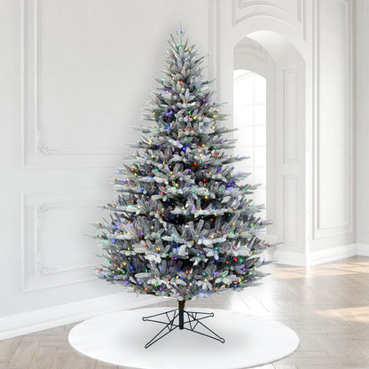 Vickerman 7.5' x 59" Douglas Blue Fir Artificial Christmas Tree Multi-colored Dura-Lit LED lights