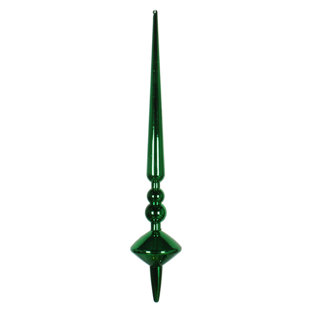 Vickerman 18" Green Shiny Cupola Finial Ornament Pack of 2