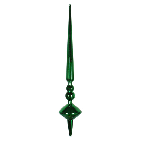 Vickerman 18" Green Shiny Cupola Finial Ornament Pack of 2