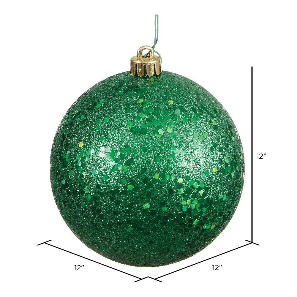 Vickerman 12" Green Sequin Ball Ornament