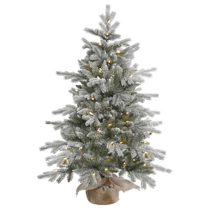 Vickerman 48" Frosted Sable Pine Artificial Christmas Tree Warm White Dura-Lit® LED Lights