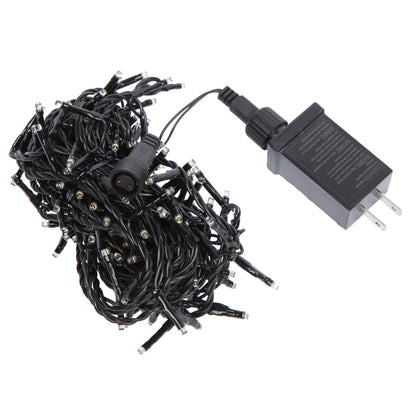 Vickerman 144 Warm White LED Cluster Light Set 24' Christmas Light Set Black Wire