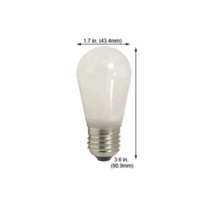 Damar- S14 LED String Light Bulb 0.55W-1.5W 2700K Warm White E26 Medium Base Dimmable 100-130V Indoor & Outdoor Rated Pack of 6- Shatterproof Replacement White Bulb for Patio Backyard Caf? Bistro