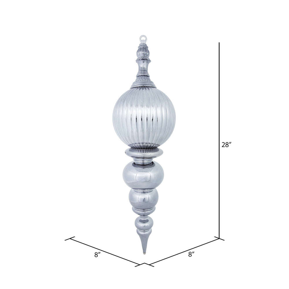 Vickerman 28" Pewter Shiny Finial Ornament