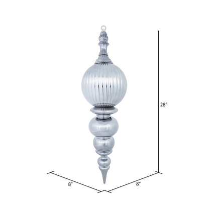 Vickerman 28" Pewter Shiny Finial Ornament