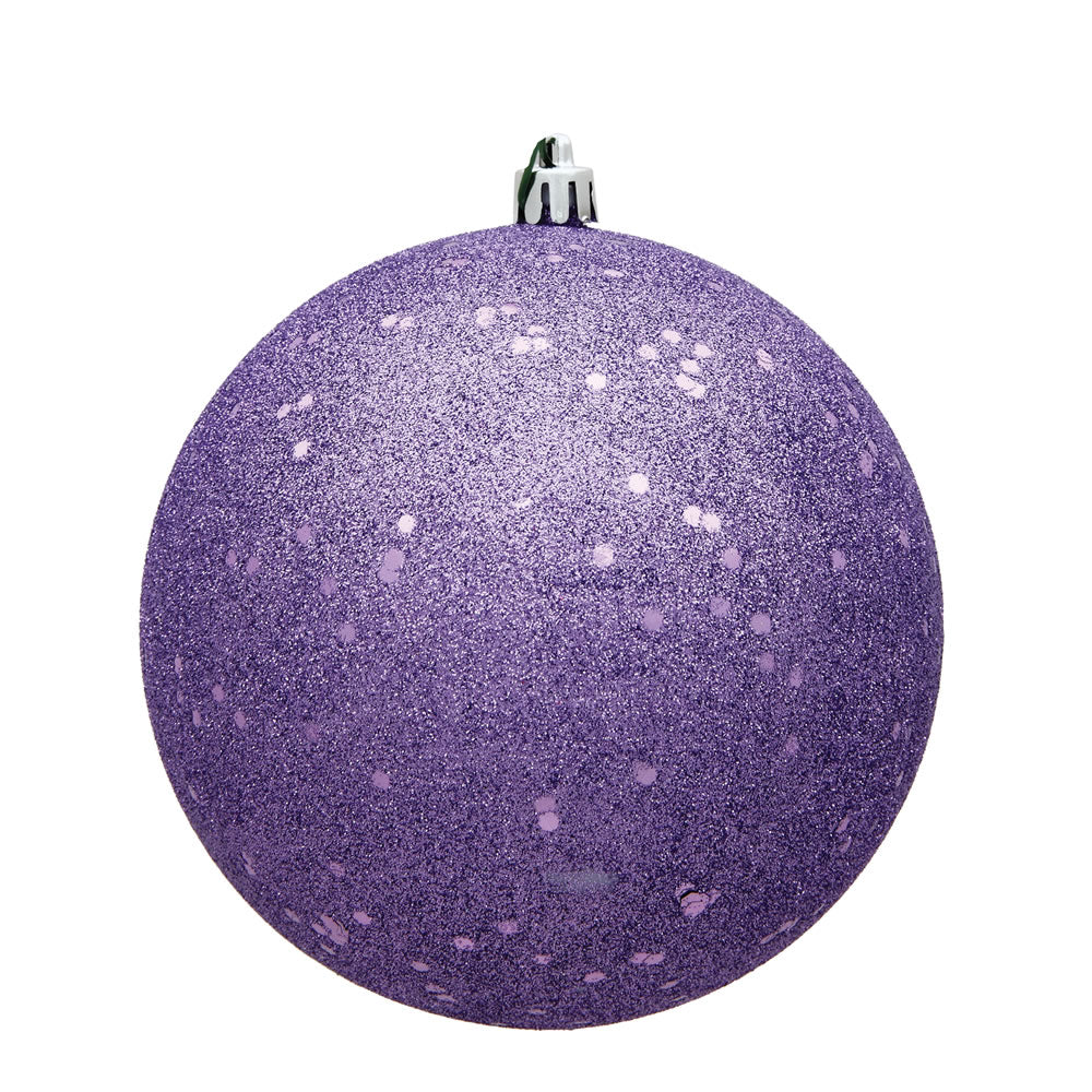 Vickerman 4.75" Lavender Sequin Ball Ornament 4 per Bag