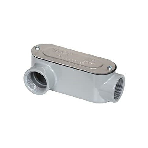 Westgate Threaded Conduit Body, Type  LR + Cover & Gasket, 3", Electrical Products, Gray Finish