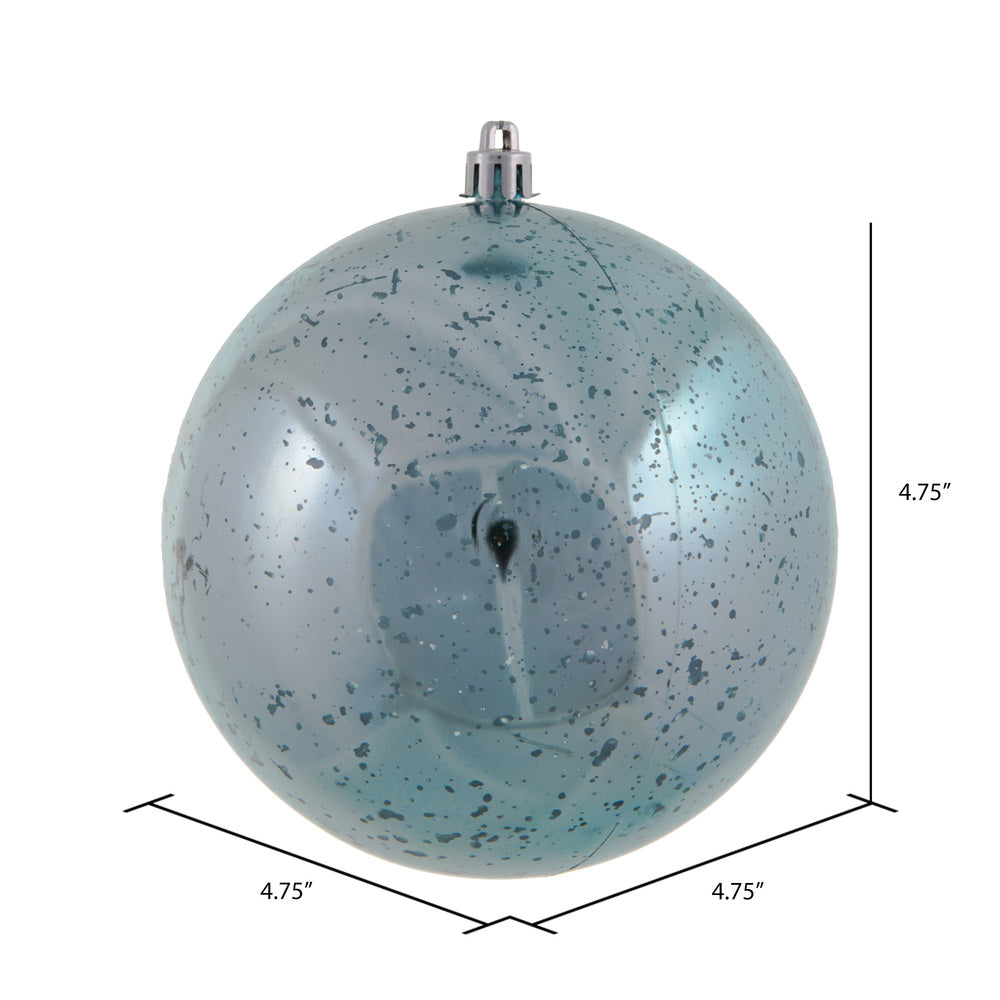 Vickerman 4.75" Baby Blue Shiny Mercury Ball Ornament 4 per Bag