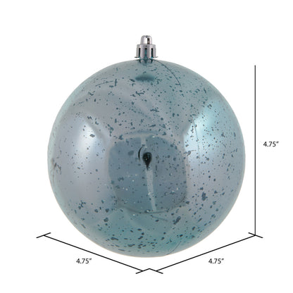 Vickerman 4.75" Baby Blue Shiny Mercury Ball Ornament 4 per Bag