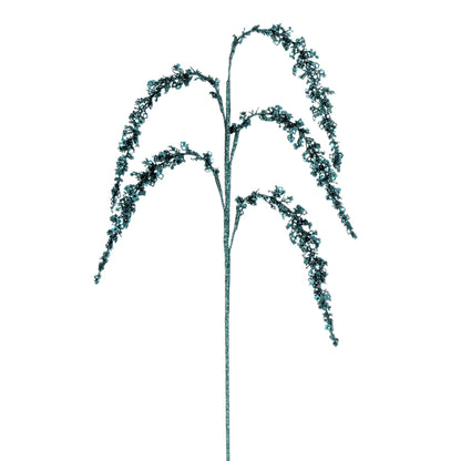 Vickerman 27" Artificial Seafoam Glitter Setaria Christmas Spray 3 sprays per pack.
