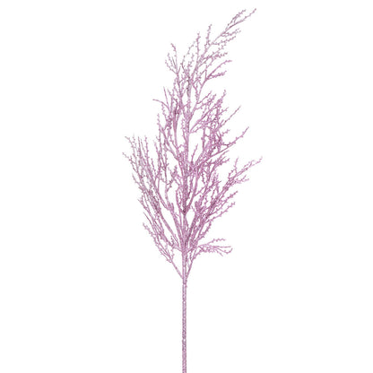 Vickerman 28" Mauve Onoclea Glitter Wild Huck Artificial Christmas Spray. Includes 6 sprays per pack.