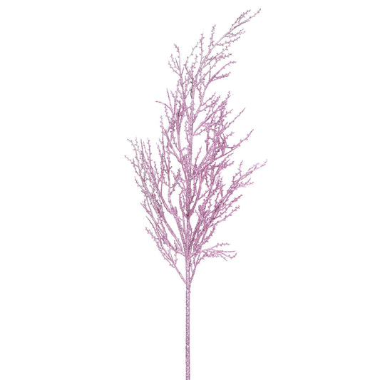 Vickerman 28" Mauve Onoclea Glitter Wild Huck Artificial Christmas Spray. Includes 6 sprays per pack.