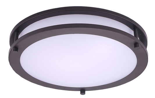 ASD LED Double Ring Flushmount 18" 28W 120V CCT Selectable 3000/4000/5000K Dimmable Black ETL Energy Star