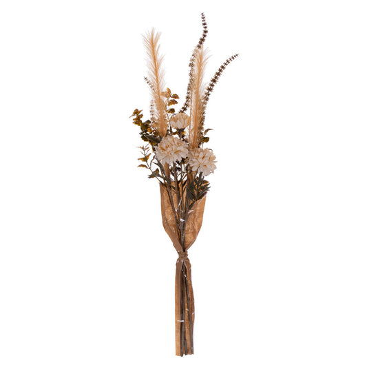 Vickerman 25" Artificial Mixed Dried Star Flower Pampas Grass and Foliage Bouquet.