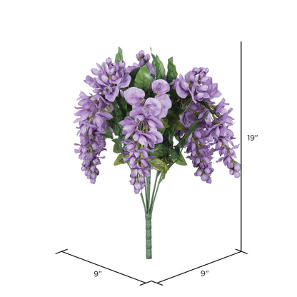 Vickerman 19" Artificial Lavender Wisteria Bush