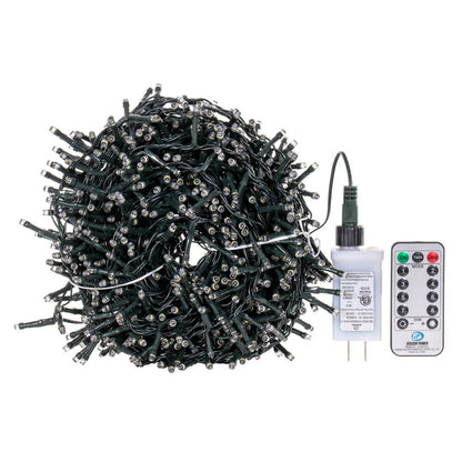 Vickerman 1000 Light Warm White LED Indoor/Outdoor 8-Function Snake Light Set.