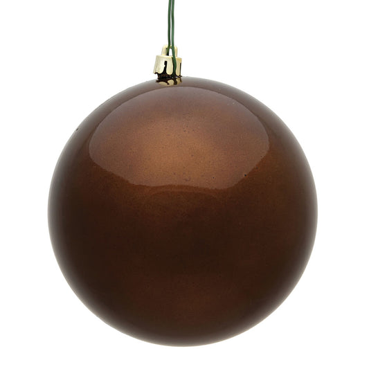 Vickerman 3" Mocha Candy Ball Ornament 12 per Bag