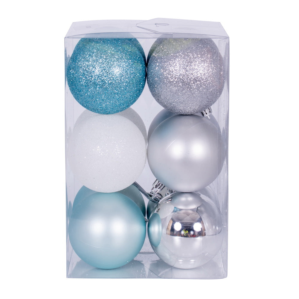 Vickerman 3" Silver Baby Blue and White Ornament Assortment 12 per box.