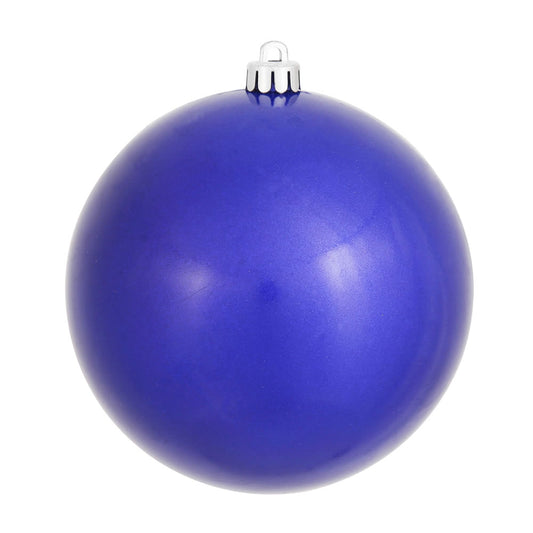 Vickerman 4" Cobalt Candy Ball Ornament 6 per Bag