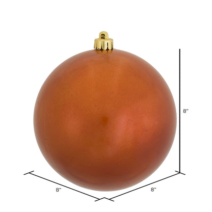 Vickerman 8" Burnished Orange Candy Ball Ornament