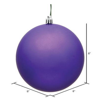 Vickerman 8" Purple Matte Ball Ornament