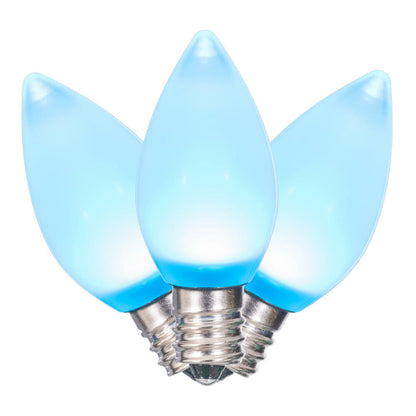 Vickerman C7 Ceramic LED Teal Bulb  Nickel Base 120V .6 Watts  3 diodes 25 Bulbs per Pack