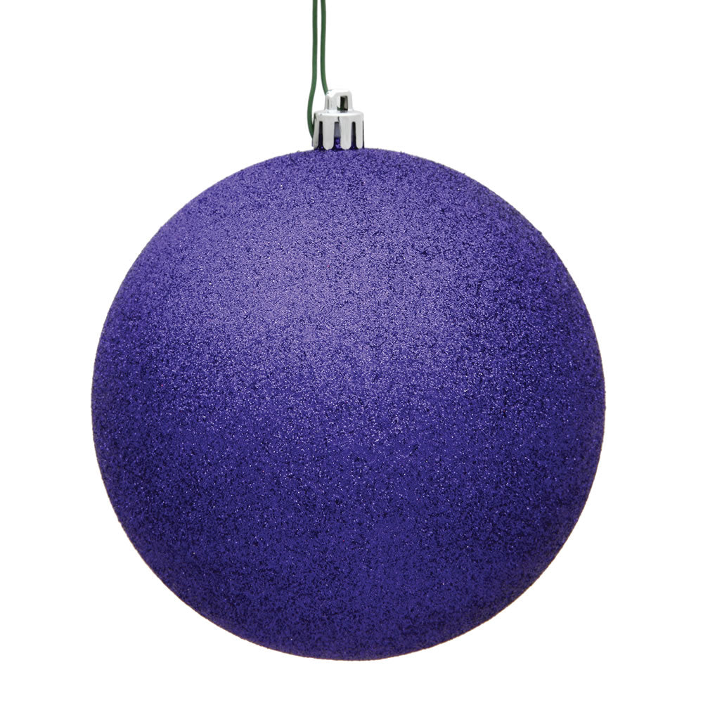 Vickerman 3" Purple Glitter Ball Ornament 12 per Bag
