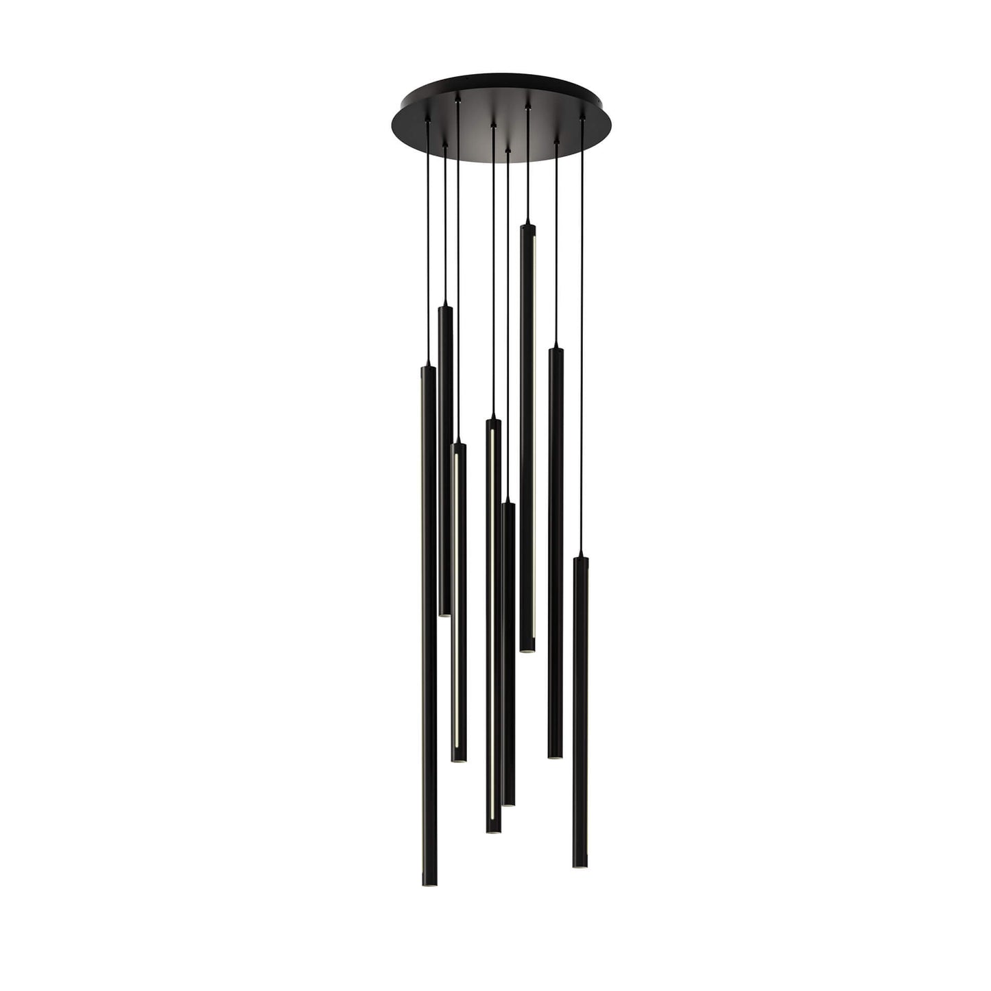 Dals Lighting Led Cylindrical Pendant Round/Rectangular Cluster - 5 Pendants - 3K/35K/4K - 120-277V