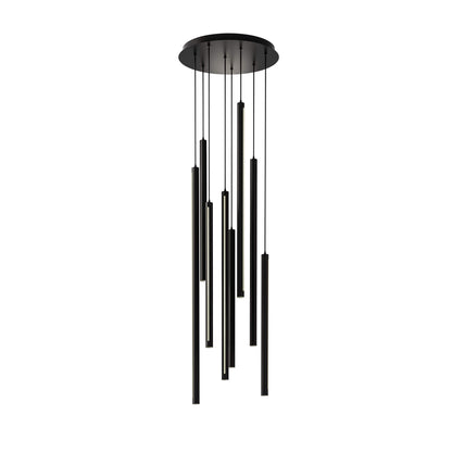 Dals Lighting Led Cylindrical Pendant Round/Rectangular Cluster - 5 Pendants - 3K/35K/4K - 120-277V