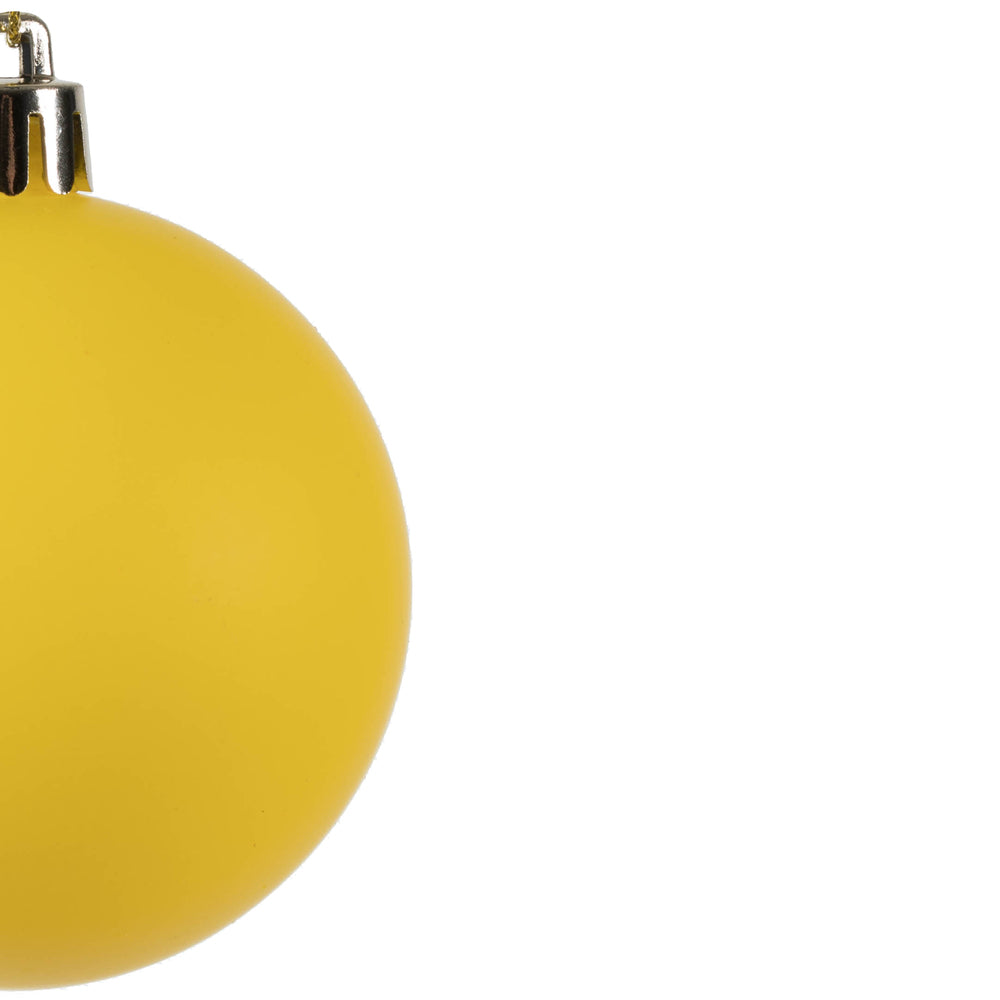 Vickerman 2.4" Yellow Matte Ball Ornament 24 per Bag