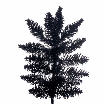 Vickerman 5.5' x 31" Flocked Black Fir Slim Artificial Unlit Christmas Tree.